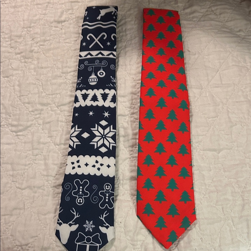 New‎ Tipsy elves Holiday Cheer Tie Set - Navy and Red